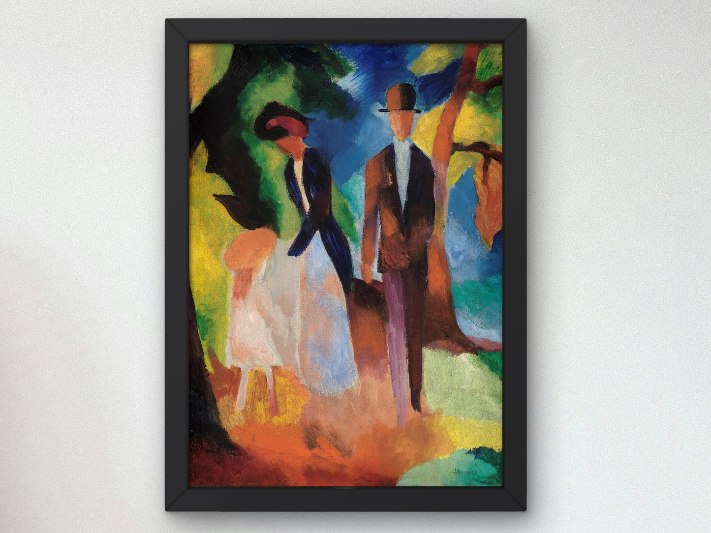 People by the Blue Lake by August Macke, 1913, Expressionism and Fauvism, fine art print