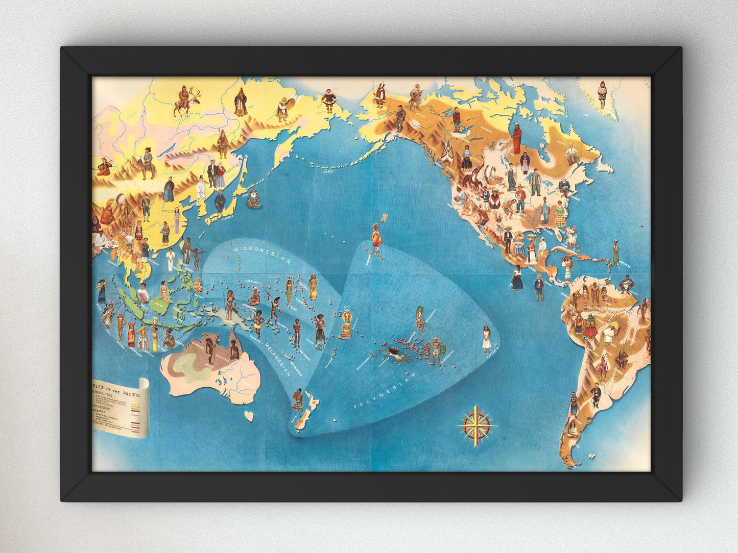 Peoples of the Pacific by Miguel Covarrubias, 1940, Art Deco and American Modernism, fine art print
