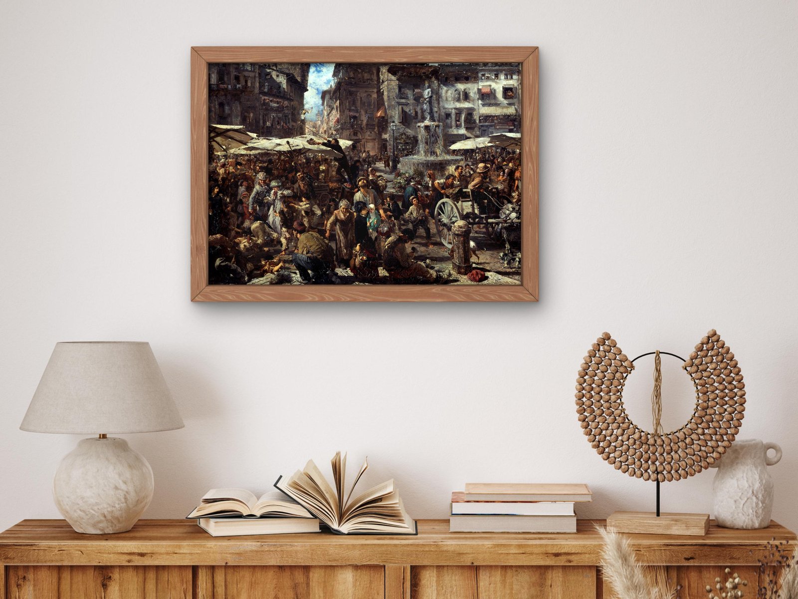 Piazza d'Erbe in Verona by Adolph von Menzel 1884, Realism and Naturalism, fine art print