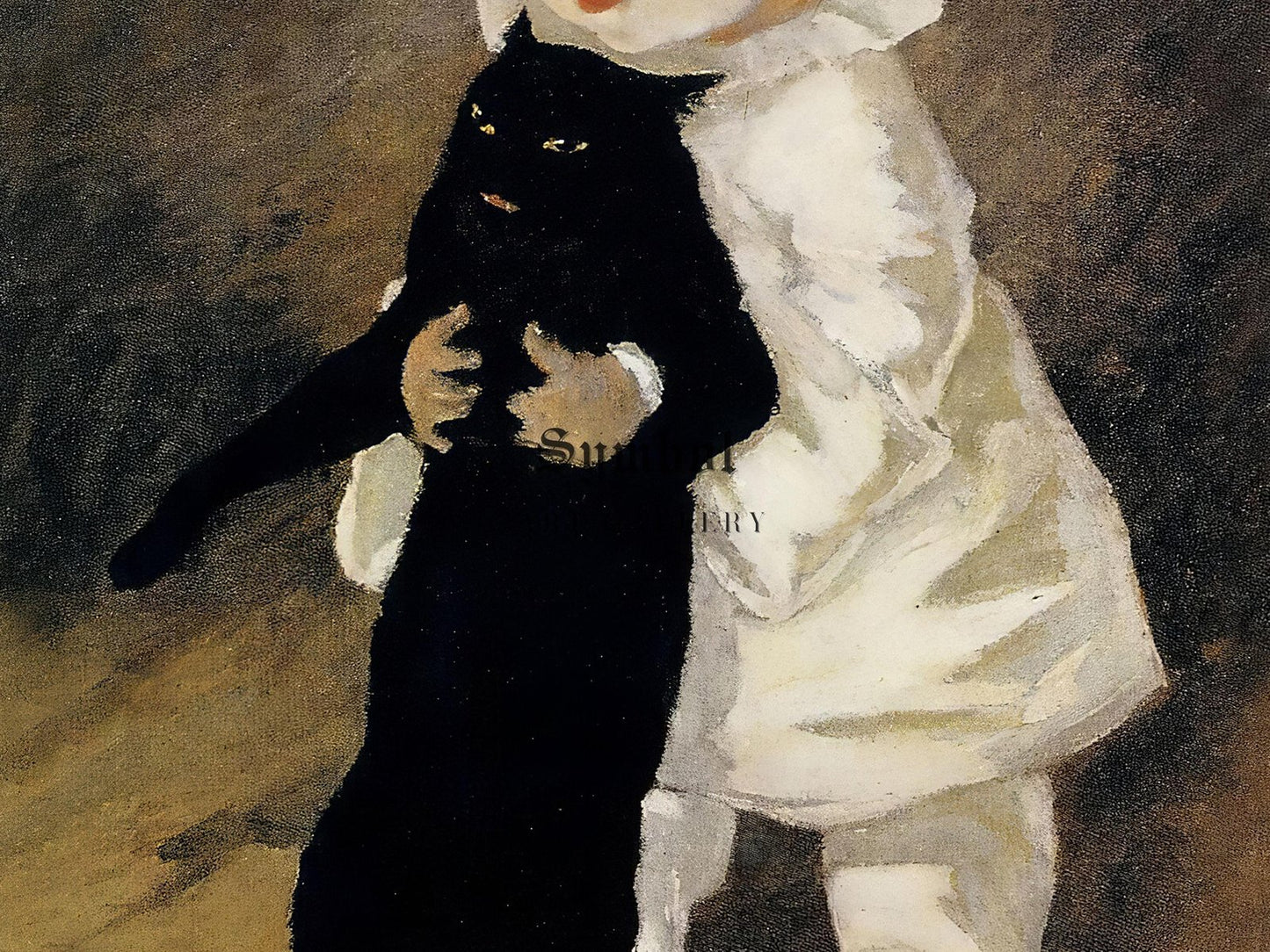 Pierrot and the Cat by Théophile Steinlen, 1889, Art Nouveau and Belle Époque, fine art print