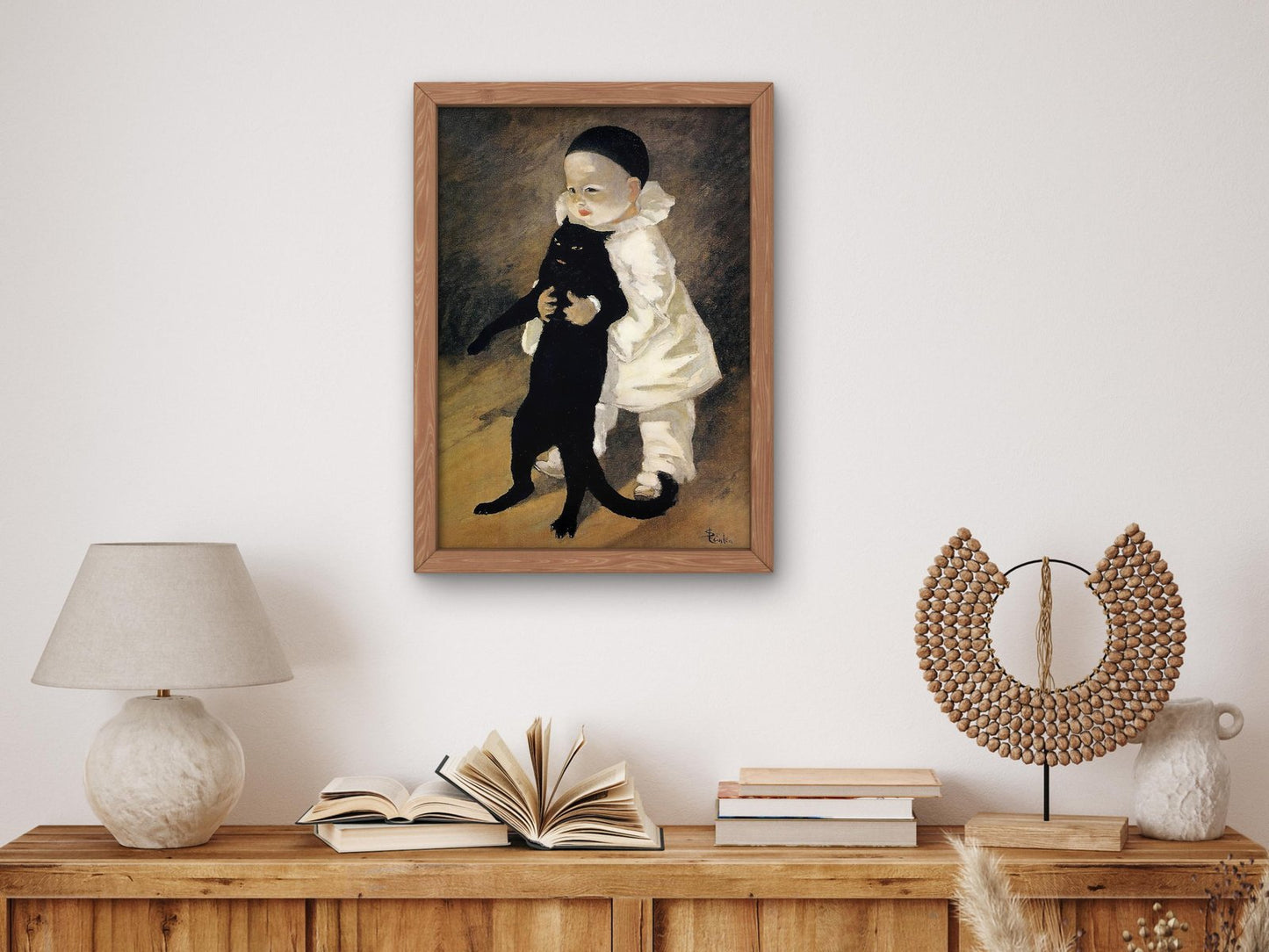 Pierrot and the Cat by Théophile Steinlen, 1889, Art Nouveau and Belle Époque, fine art print