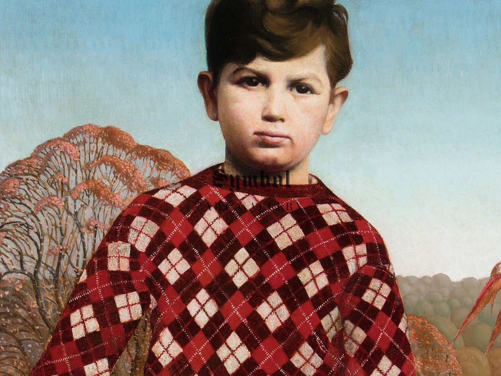Plaid Sweater by Grant Wood, 1931, Art Deco and American Modernism, fine art print