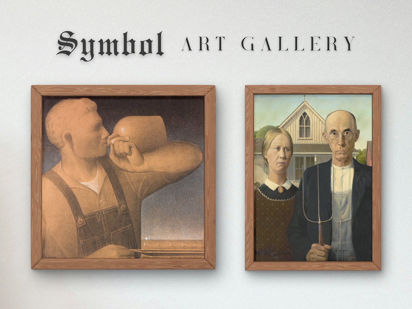 Plowing on Sunday by Grant Wood, 1934, American Regionalism, fine art print