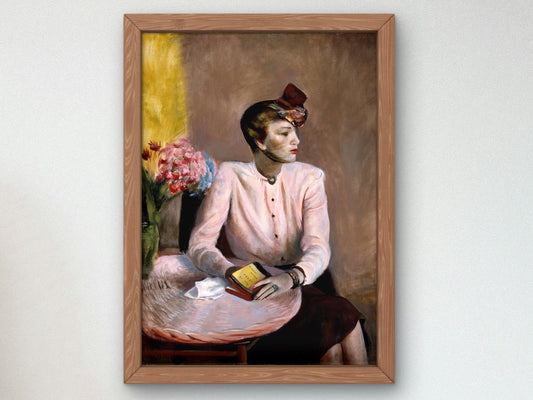 Poria in a Pink Blouse by Guy Pène du Bois, 1942, Art Deco and American Modernism, fine art print
