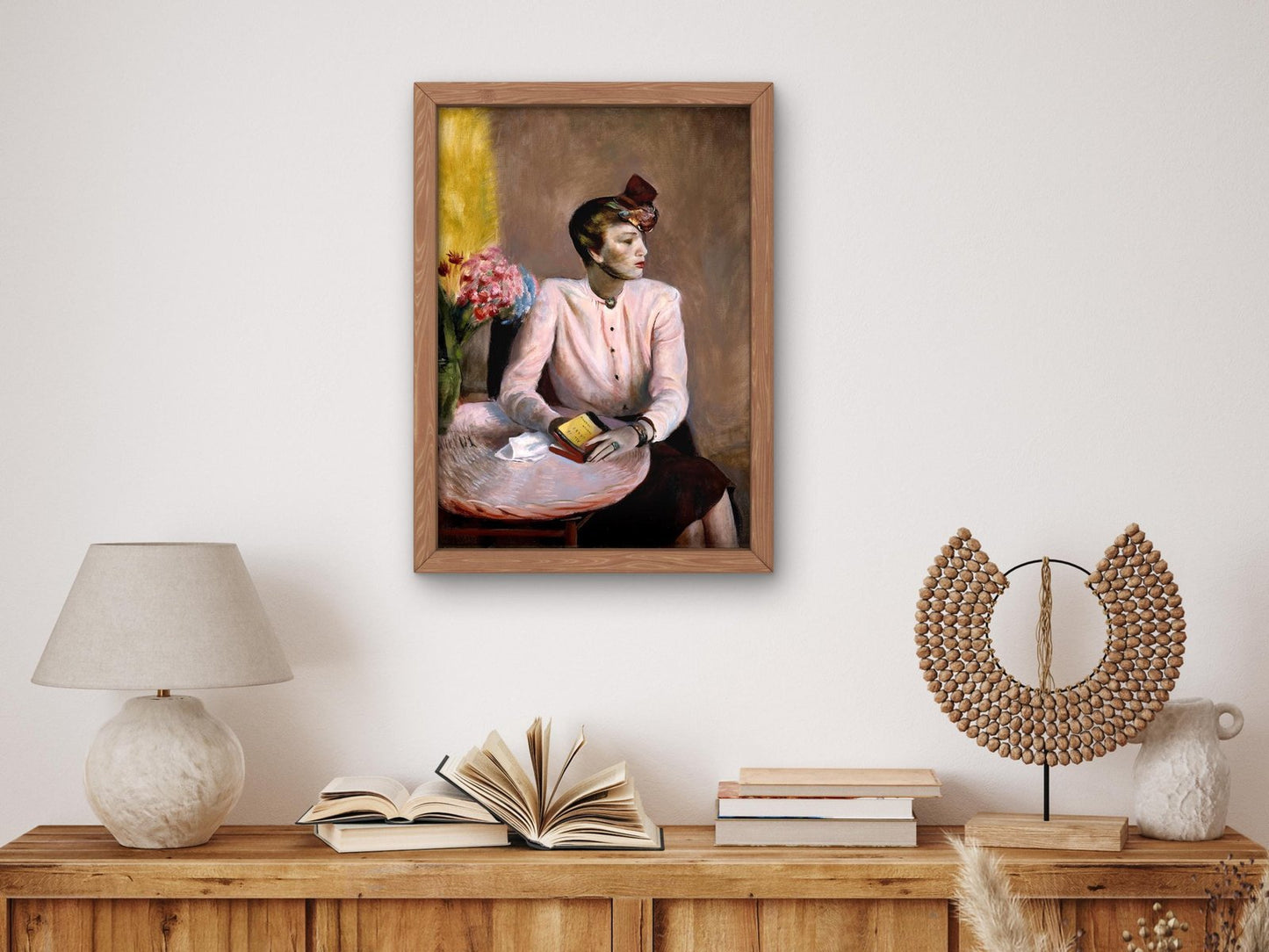Poria in a Pink Blouse by Guy Pène du Bois, 1942, Art Deco and American Modernism, fine art print