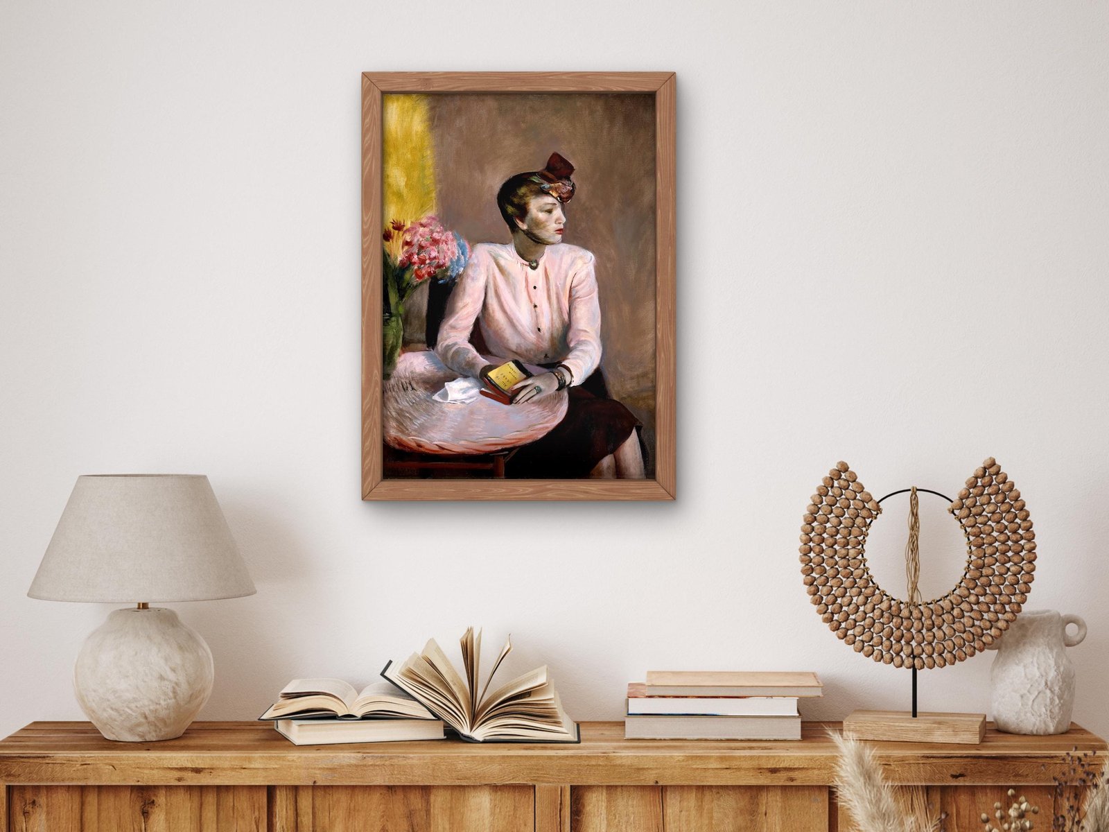 Poria in a Pink Blouse by Guy Pène du Bois, 1942, Art Deco and American Modernism, fine art print