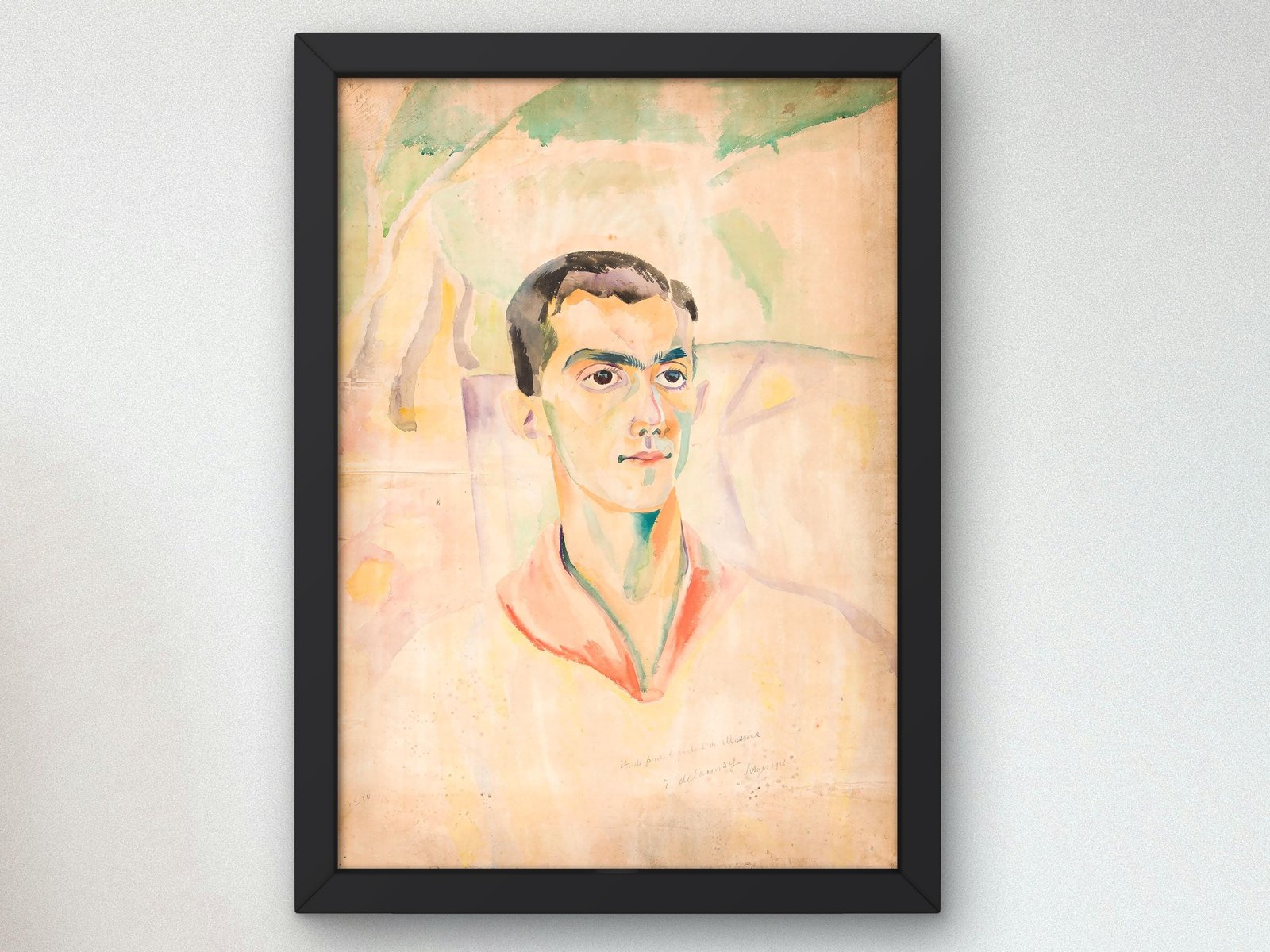 Portrait de Massine by Robert Delaunay, 1918, Cubism and Abstract Art, fine art print