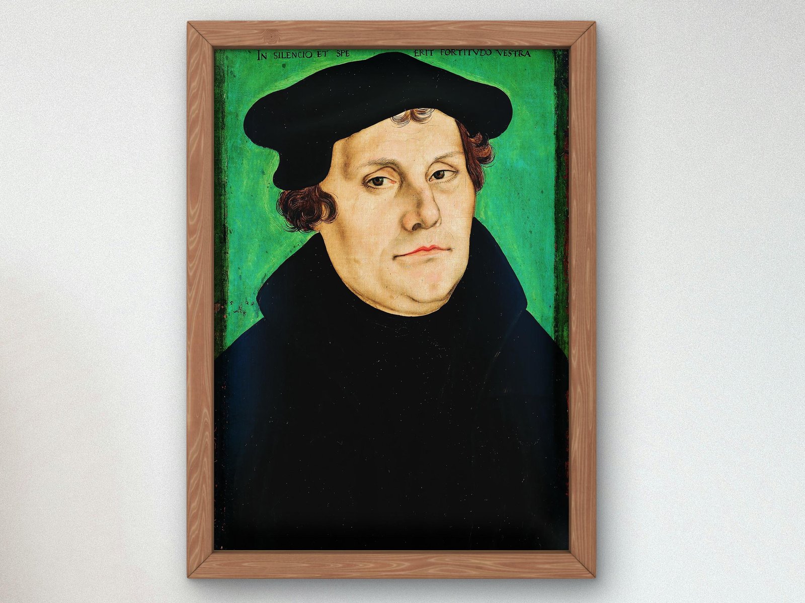 Portrait of Martin Luther by Lucas Cranach the Elder, 1529, Renaissance, fine art print