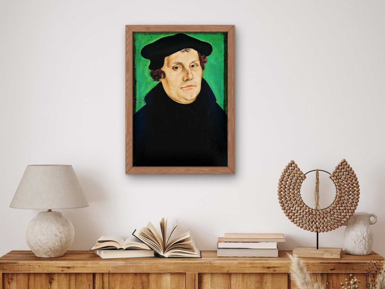 Portrait of Martin Luther by Lucas Cranach the Elder, 1529, Renaissance, fine art print