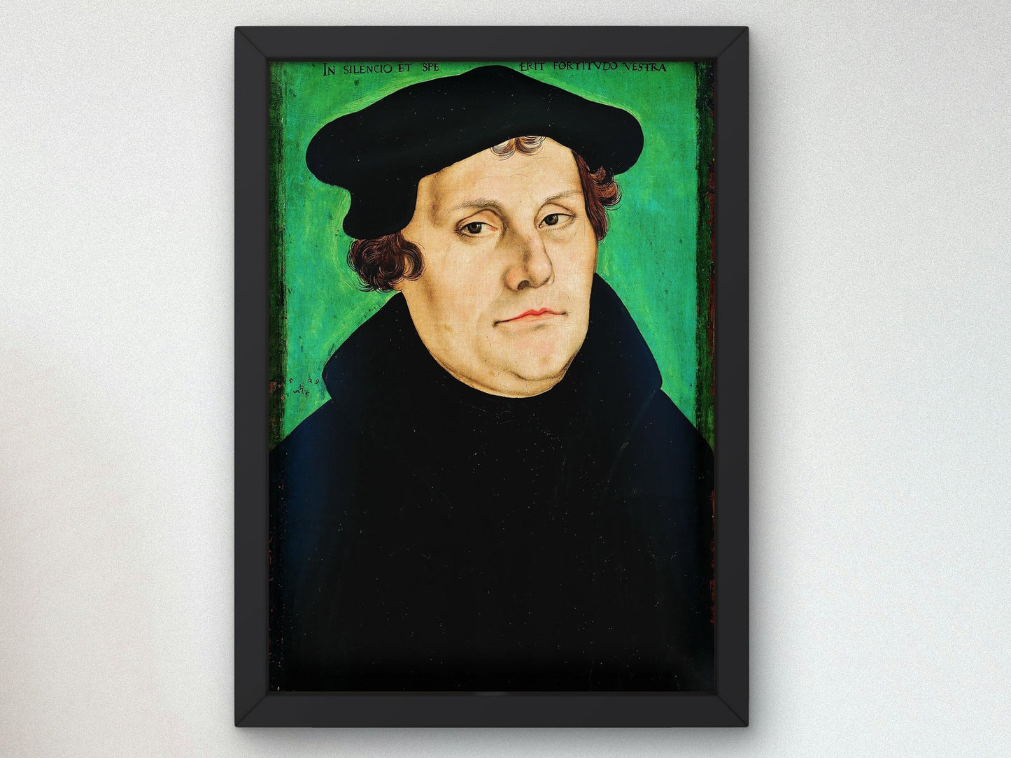 Portrait of Martin Luther by Lucas Cranach the Elder, 1529, Renaissance, fine art print