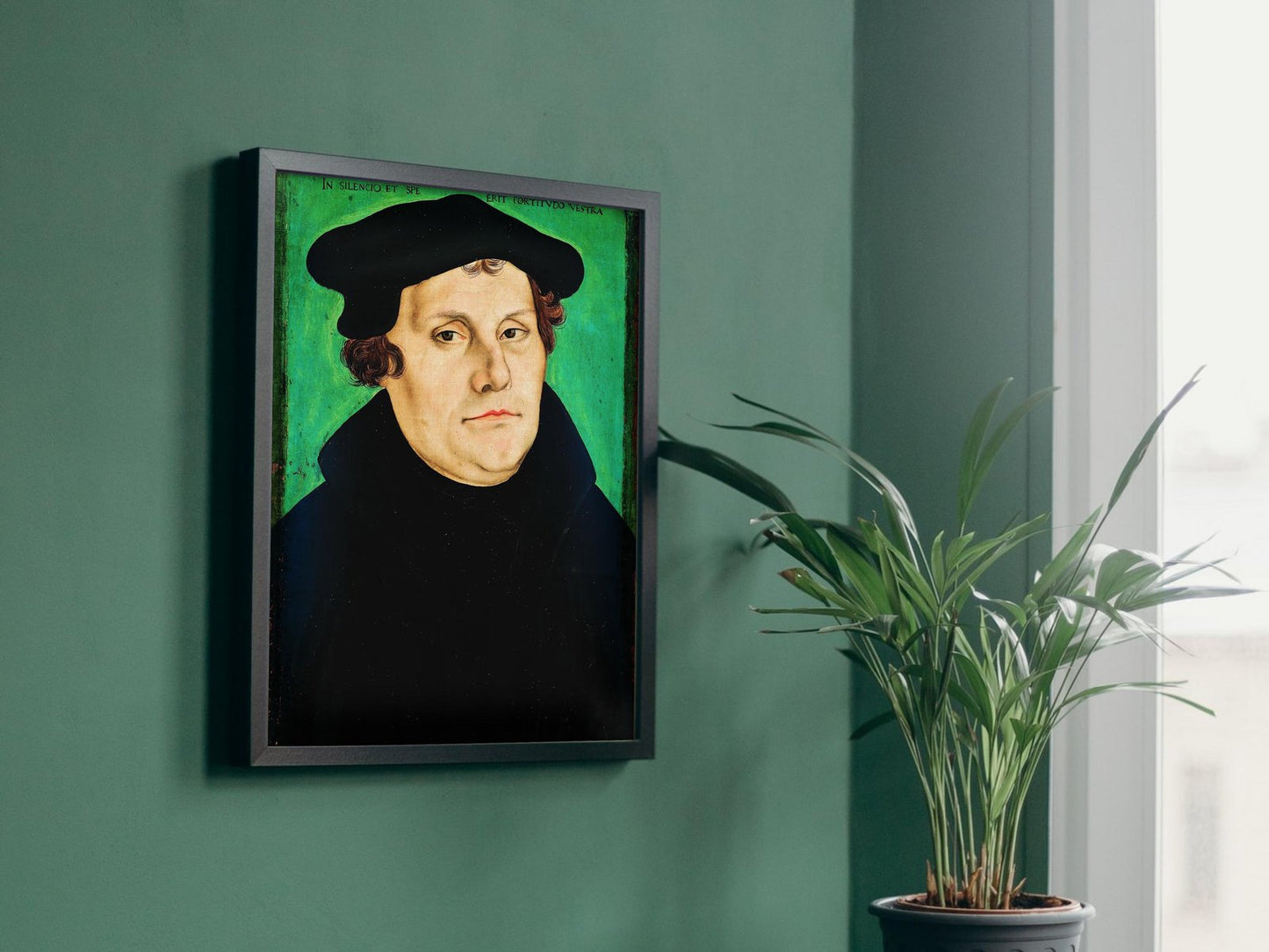 Portrait of Martin Luther by Lucas Cranach the Elder, 1529, Renaissance, fine art print