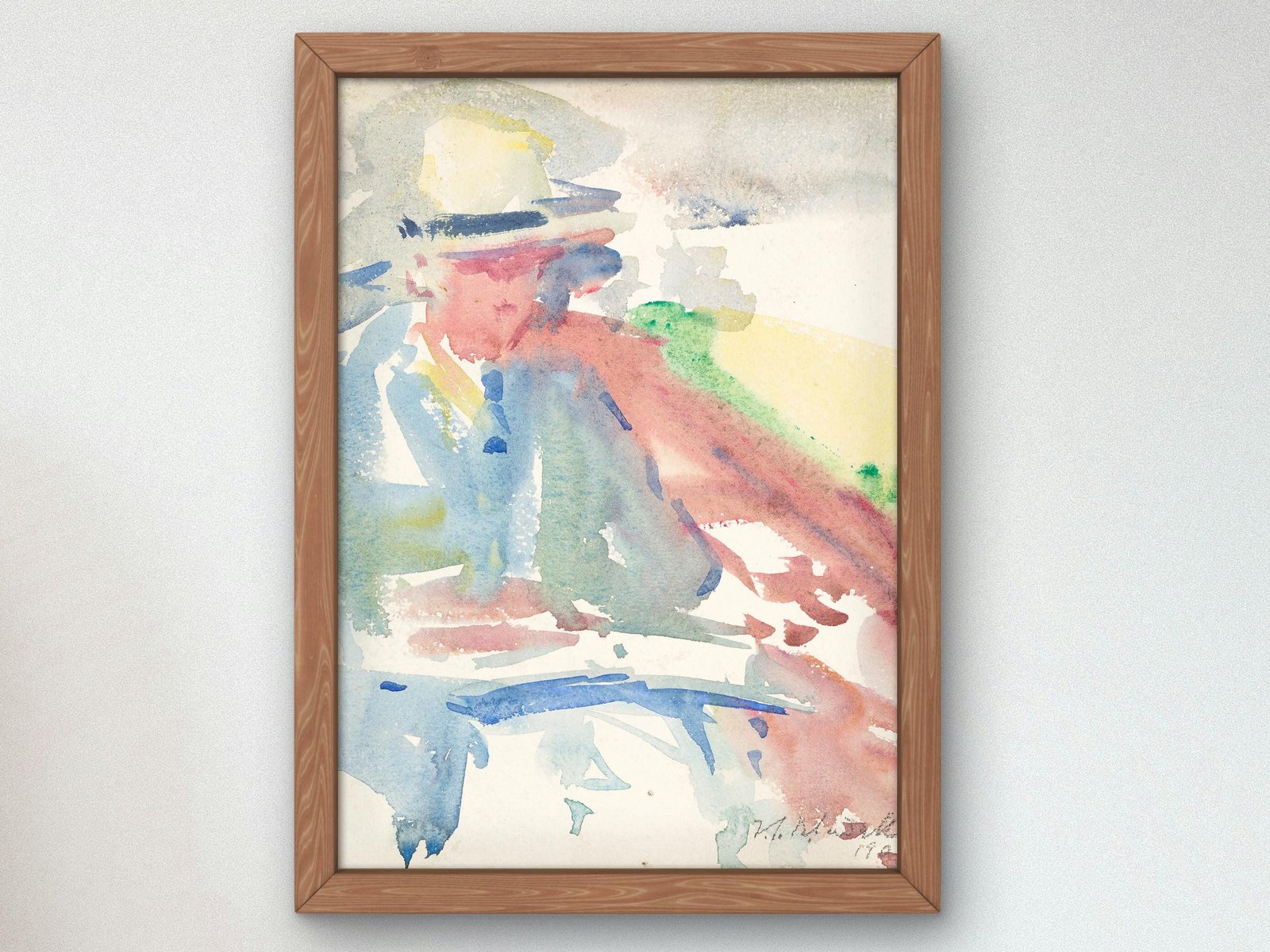 Portrait of a Man Seated by Francis Cadell, 1908, Art Deco and American Modernism, fine art print