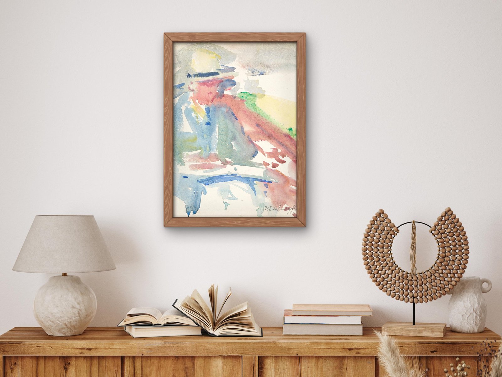 Portrait of a Man Seated by Francis Cadell, 1908, Art Deco and American Modernism, fine art print