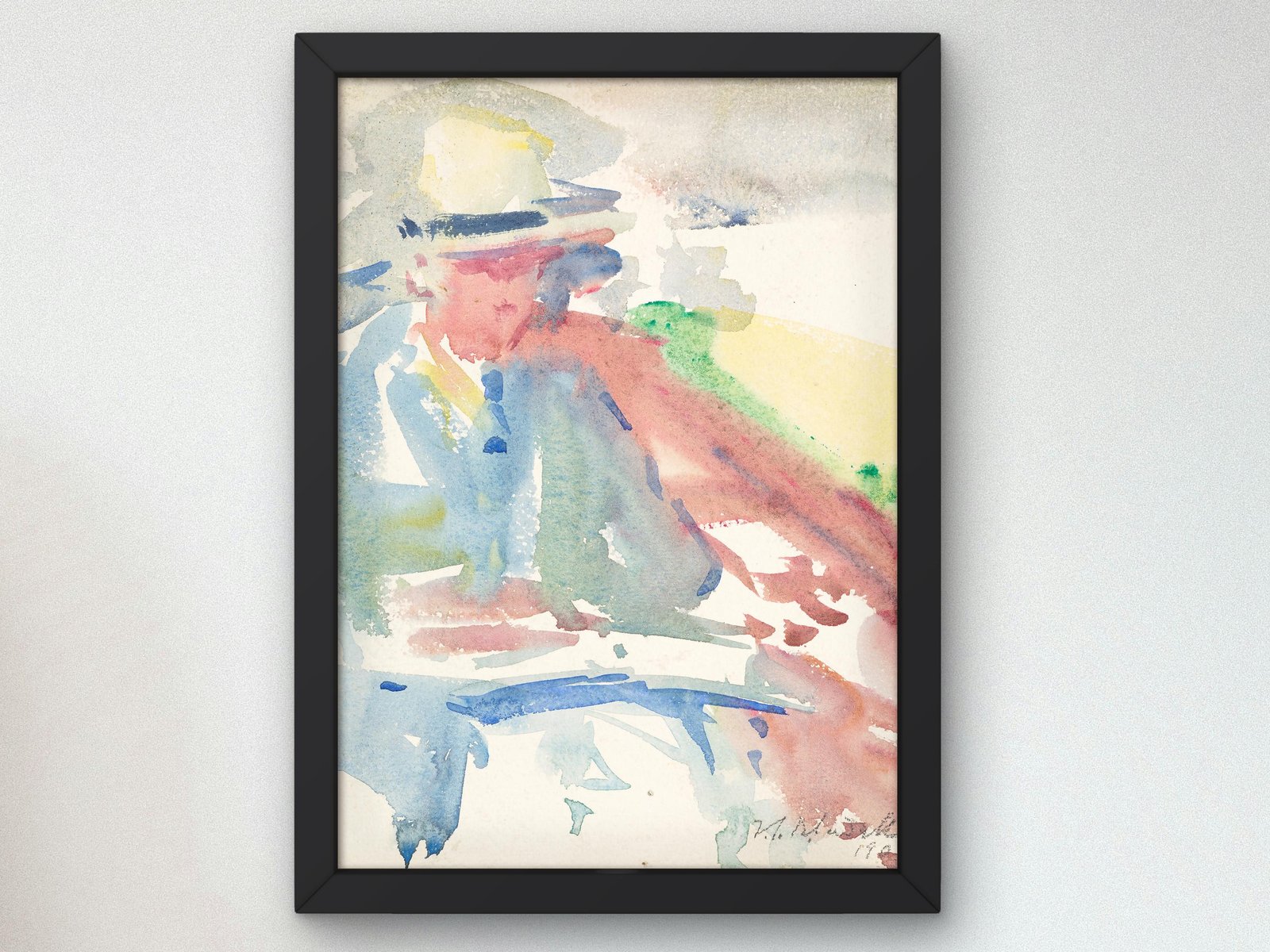 Portrait of a Man Seated by Francis Cadell, 1908, Art Deco and American Modernism, fine art print