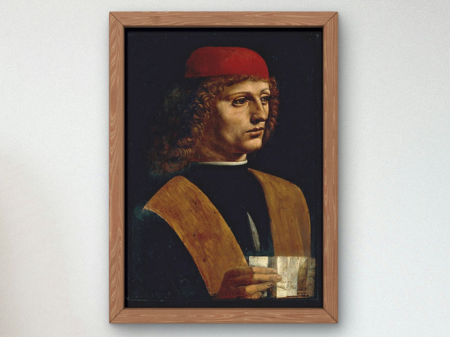 Portrait of a Musician by Leonardo da Vinci, 1485, Renaissance, fine art print