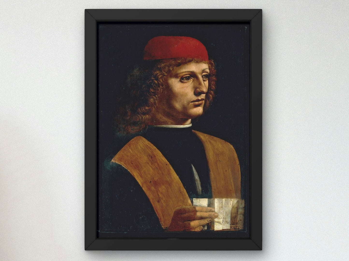 Portrait of a Musician by Leonardo da Vinci, 1485, Renaissance, fine art print
