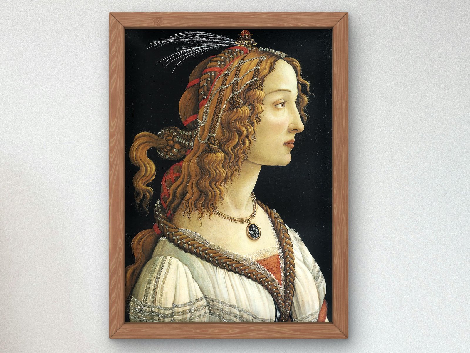 Portrait of a Young Woman by Sandro Botticelli, 1476, Renaissance, fine art print