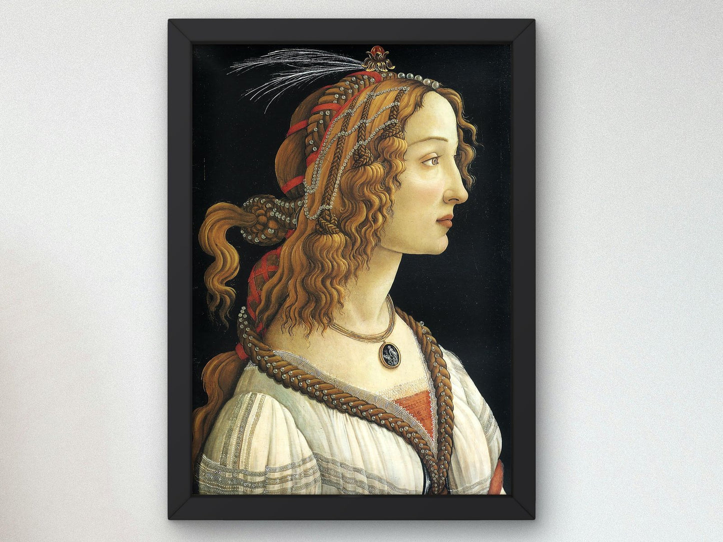 Portrait of a Young Woman by Sandro Botticelli, 1476, Renaissance, fine art print