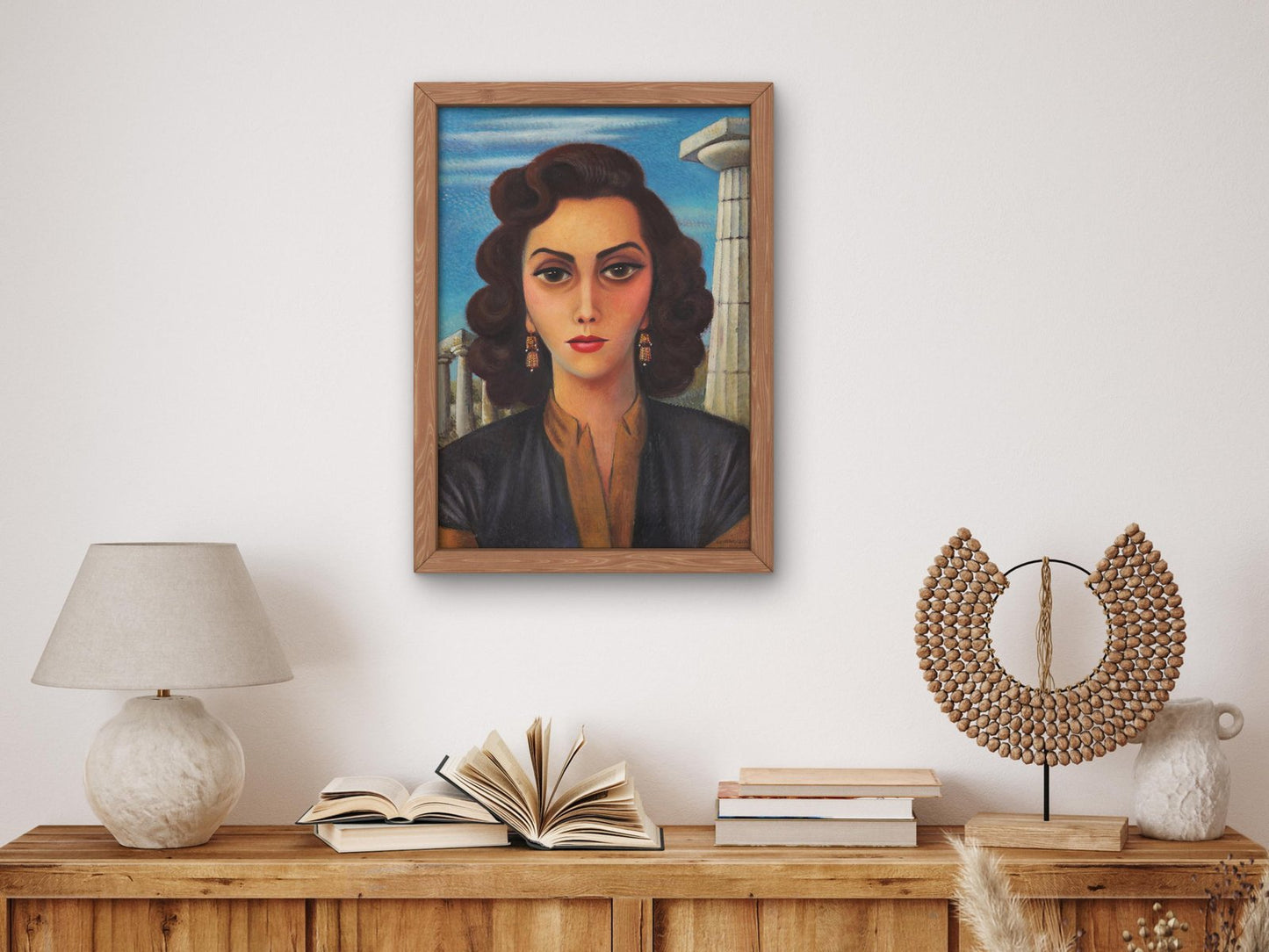Portrait of Alegra Misrachi by Miguel Covarrubias, 1953, Art Deco and American Modernism, fine art print