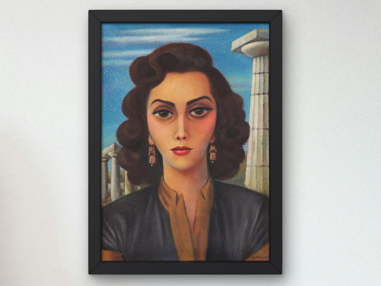Portrait of Alegra Misrachi by Miguel Covarrubias, 1953, Art Deco and American Modernism, fine art print