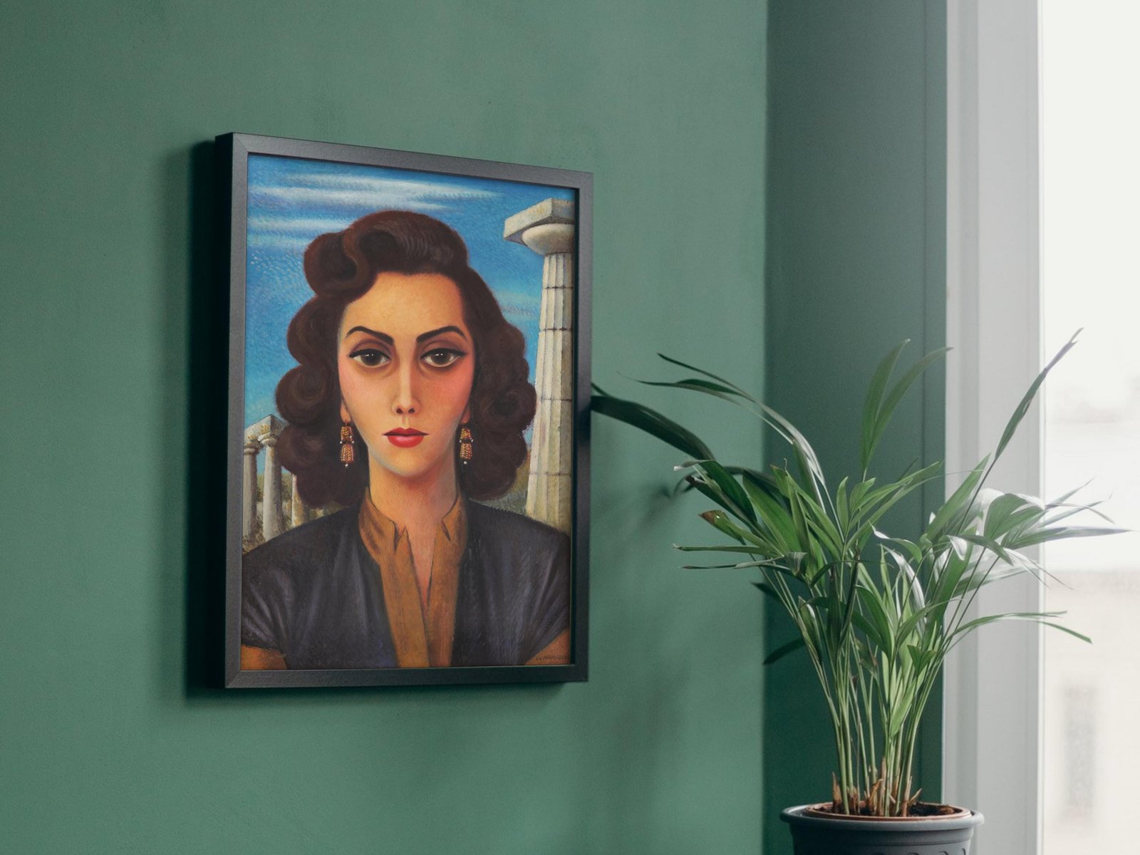 Portrait of Alegra Misrachi by Miguel Covarrubias, 1953, Art Deco and American Modernism, fine art print