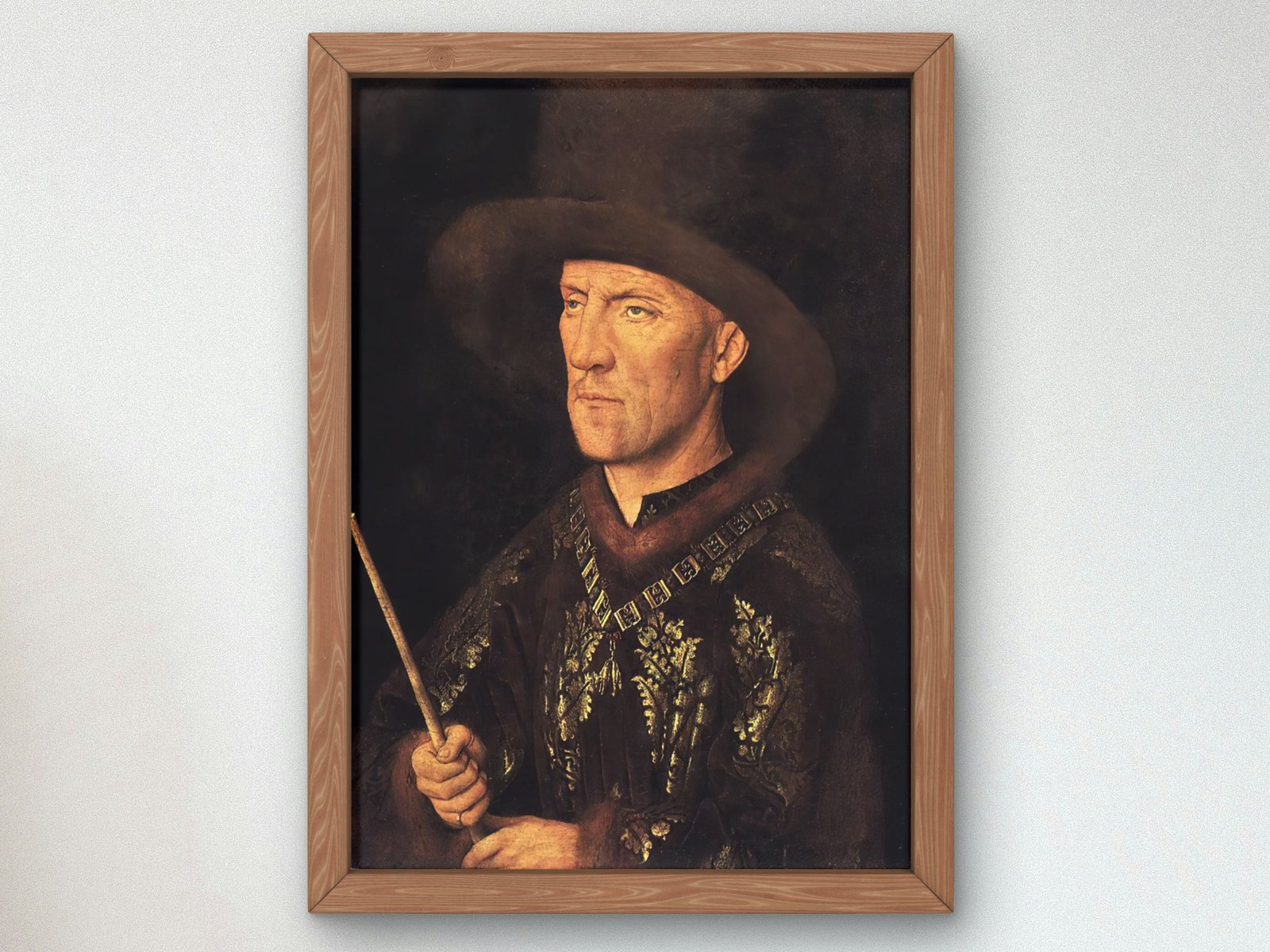 Portrait of Baudouin de Lannoy by Jan van Eyck, 1435, Renaissance, fine art print