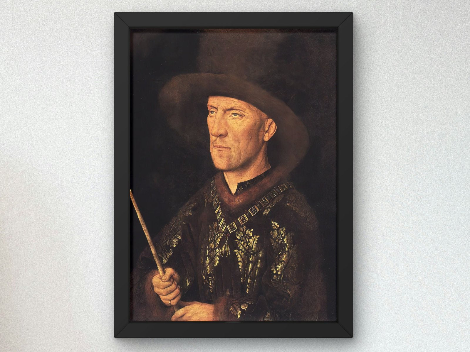 Portrait of Baudouin de Lannoy by Jan van Eyck, 1435, Renaissance, fine art print