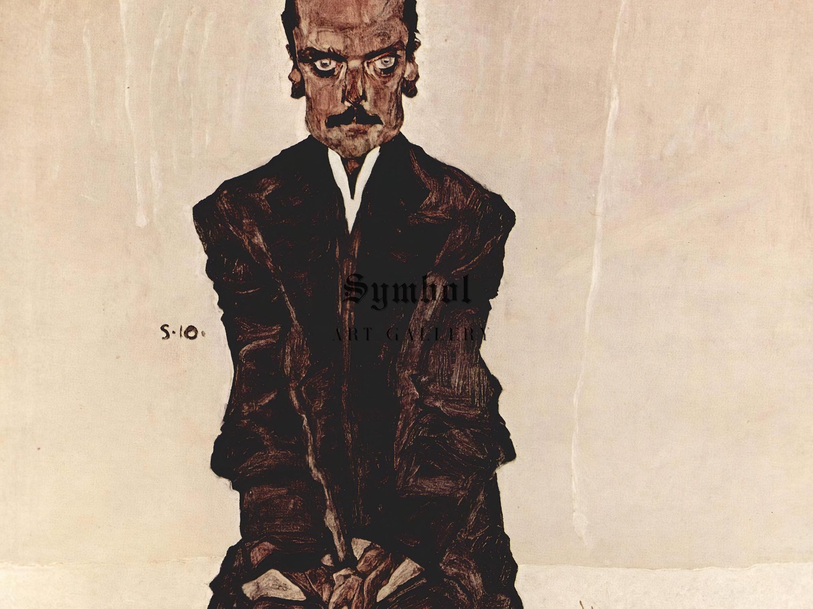Portrait of Eduard Kosmack by Egon Schiele, 1910, Expressionism, fine art print