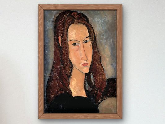 Portrait of Jeanne Hebuterne by Amedeo Modigliani, 1918, Expressionism and Fauvism, fine art print