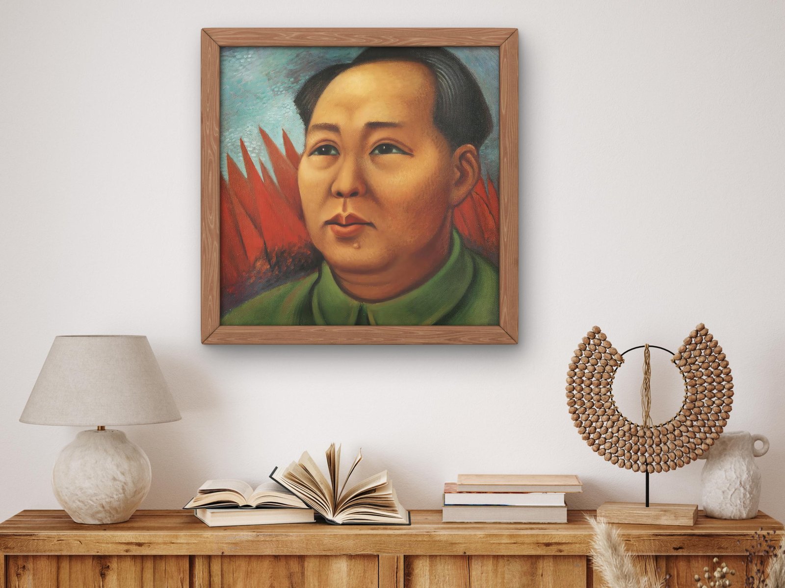 Portrait of Mao Tse-Tung by Miguel Covarrubias, 1939, Art Deco and American Modernism, fine art print