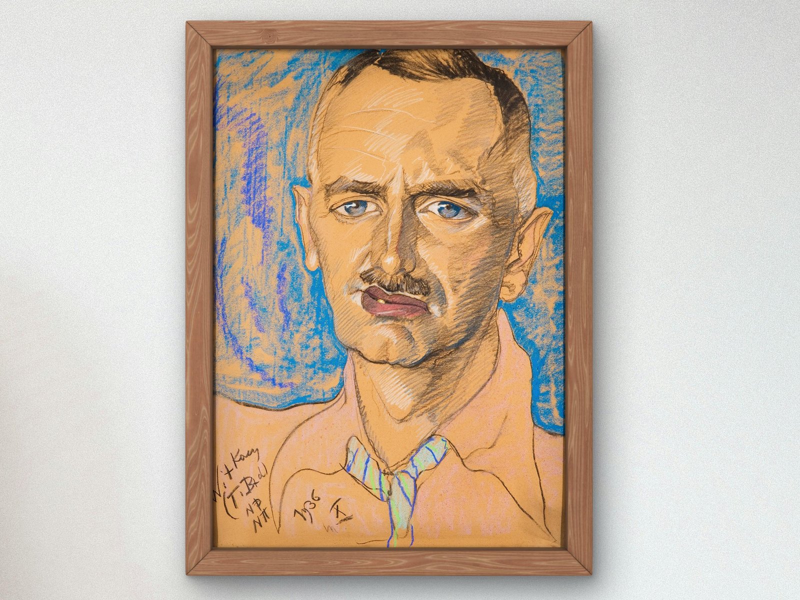 Portrait of Mieczysław Gajewicz by Stanisław Ignacy Witkiewicz, 1936, Expressionism, fine art print