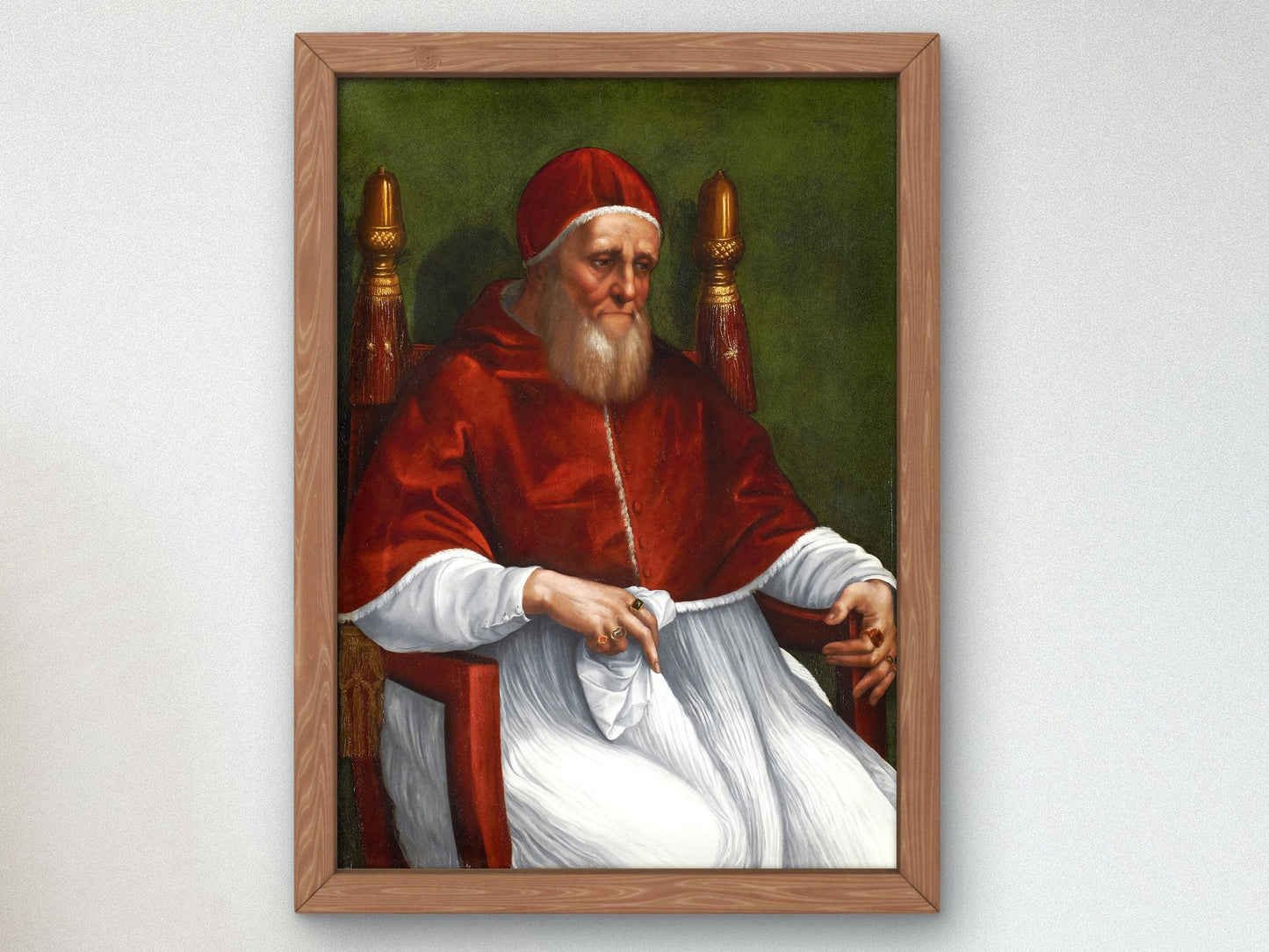 Portrait of Pope Julius II by Raphael, 1511, Renaissance, fine art print