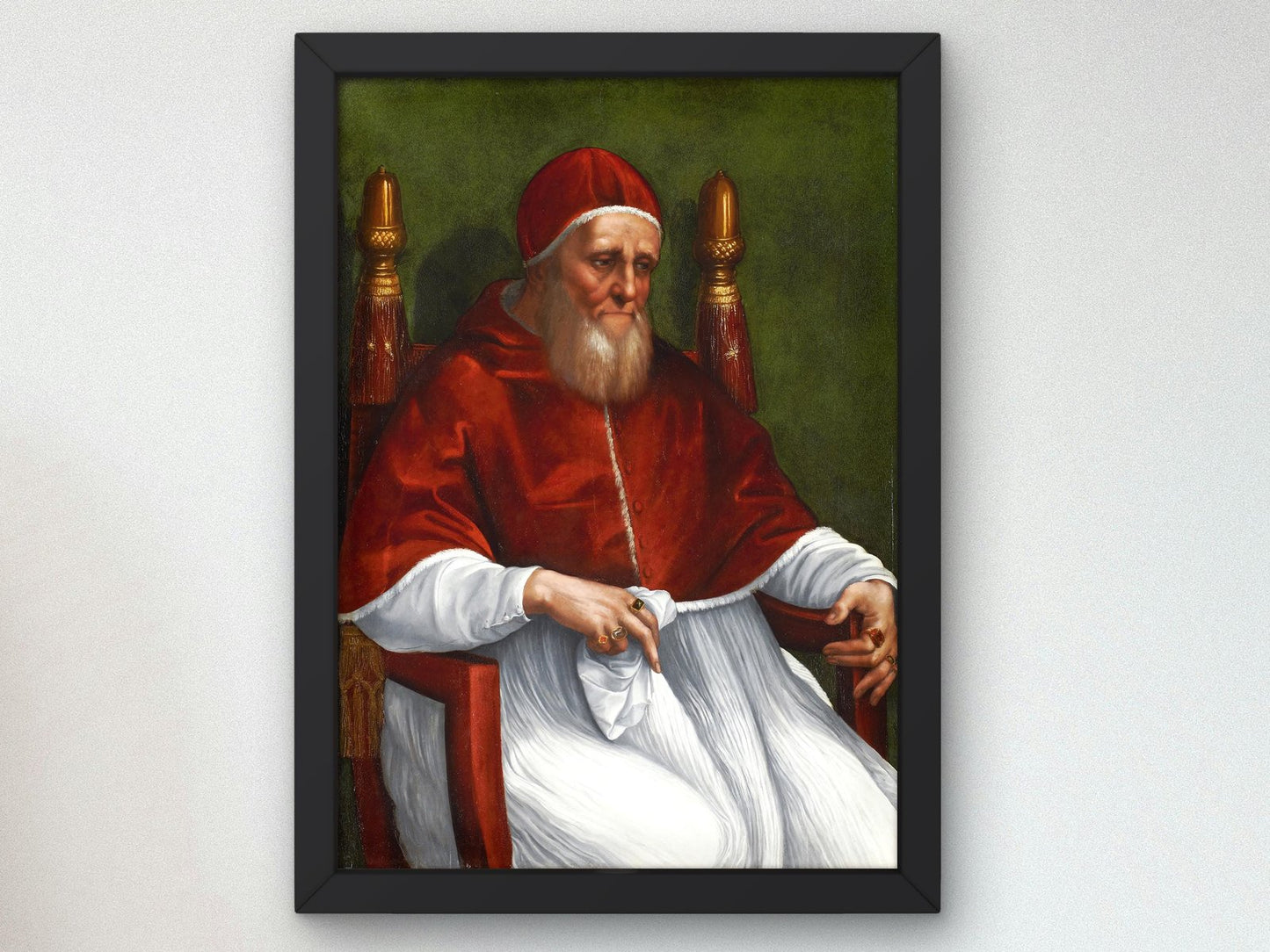 Portrait of Pope Julius II by Raphael, 1511, Renaissance, fine art print