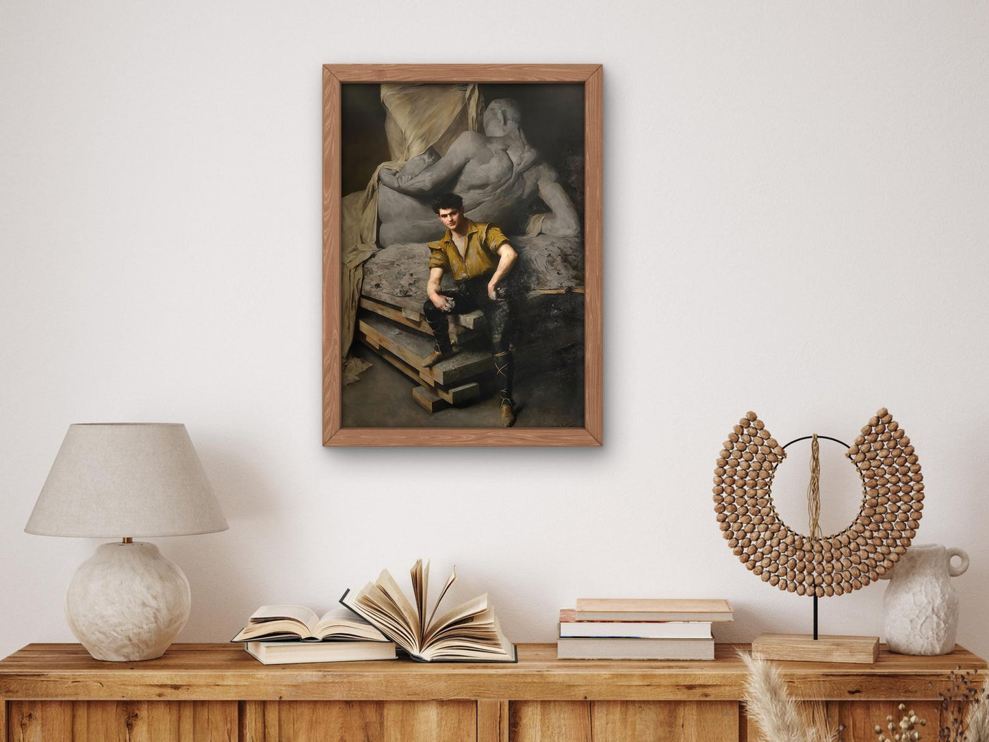 Portrait of Sculptor George Grey Barnard in His Atelier by Anna Bilińska-Bohdanowicz, 1890, Realism and Naturalism, fine art print