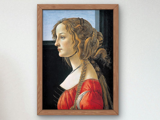 Portrait of Simonetta Vespucci by Sandro Botticelli, 1476, Renaissance, fine art print