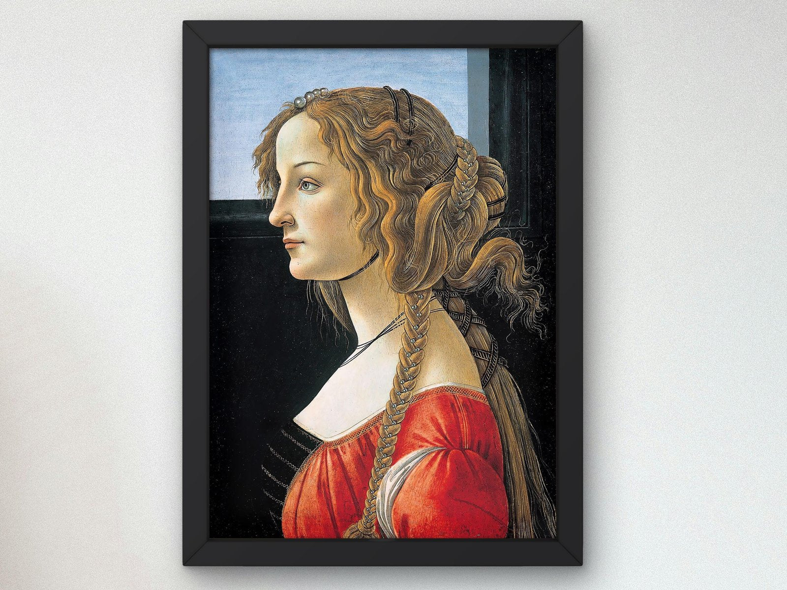 Portrait of Simonetta Vespucci by Sandro Botticelli, 1476, Renaissance, fine art print