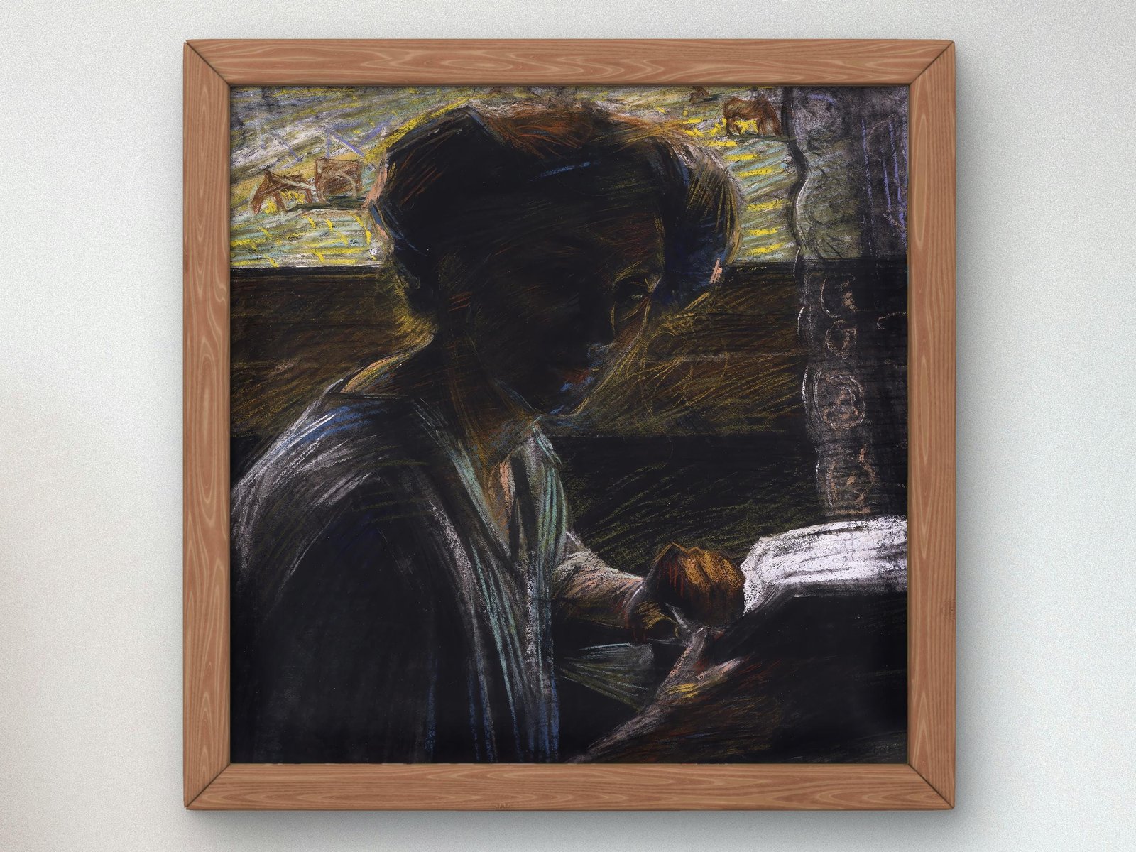Portrait of the Artist's Sister Reading by Umberto Boccioni, 1909, Futurism and Constructivism, fine art print