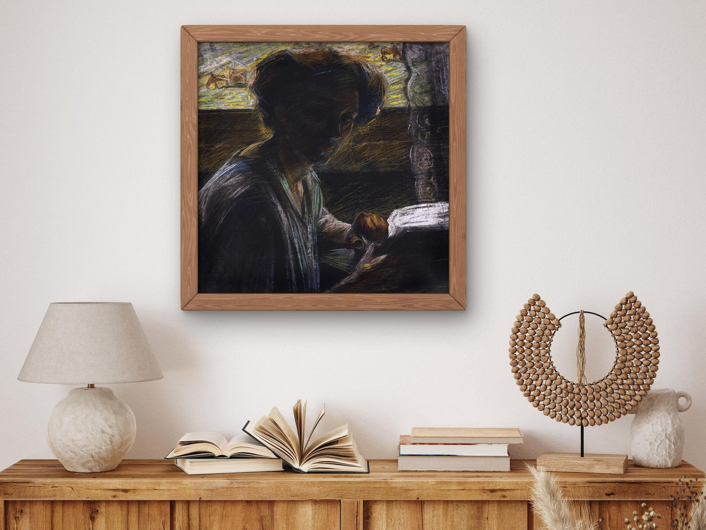 Portrait of the Artist's Sister Reading by Umberto Boccioni, 1909, Futurism and Constructivism, fine art print