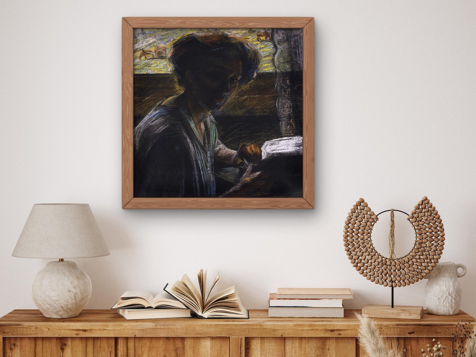 Portrait of the Artist's Sister Reading by Umberto Boccioni, 1909, Futurism and Constructivism, fine art print