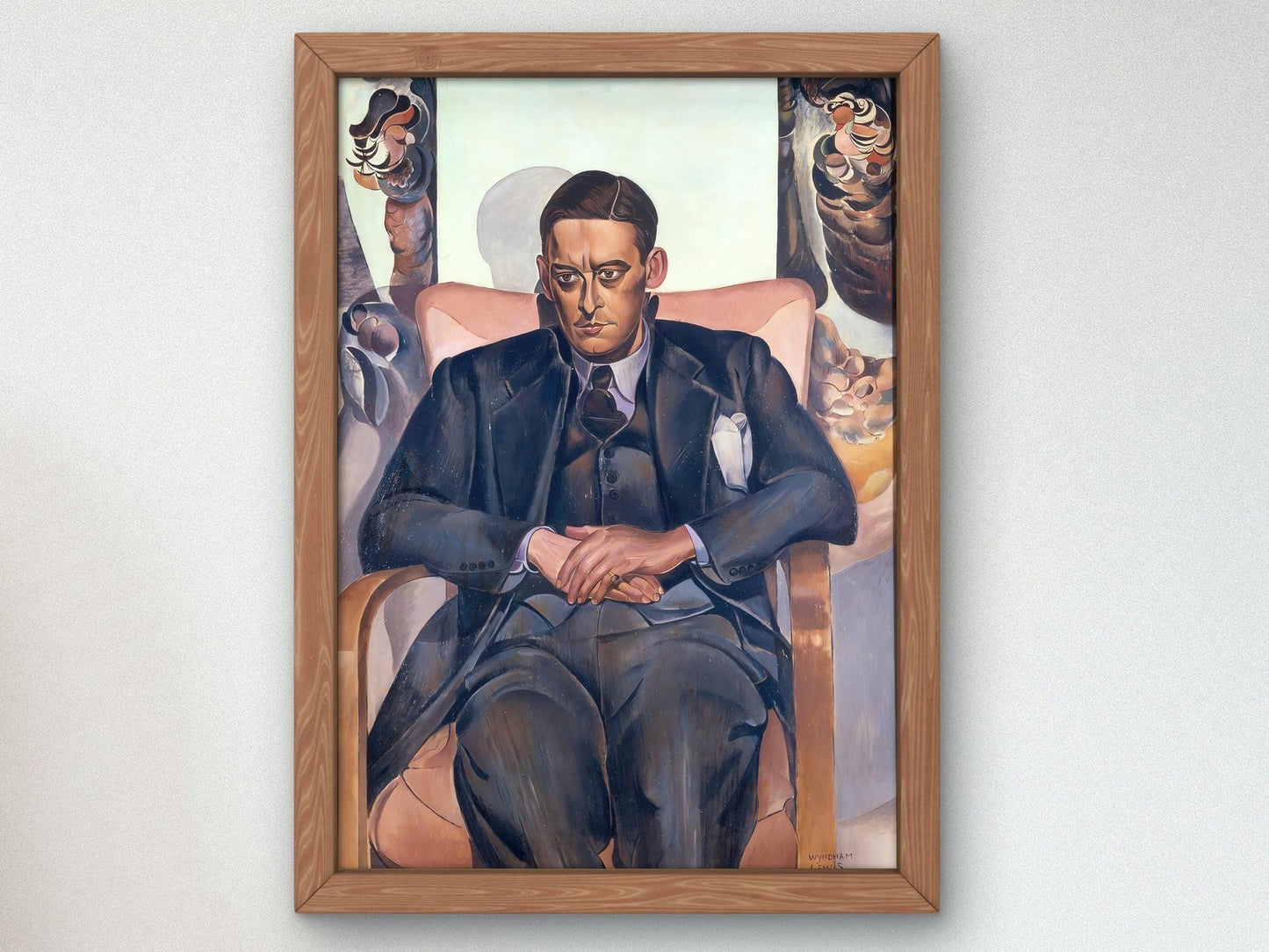 Portrait of T.S. Eliot by Wyndham Lewis, 1938, Art Deco and American Modernism, fine art print