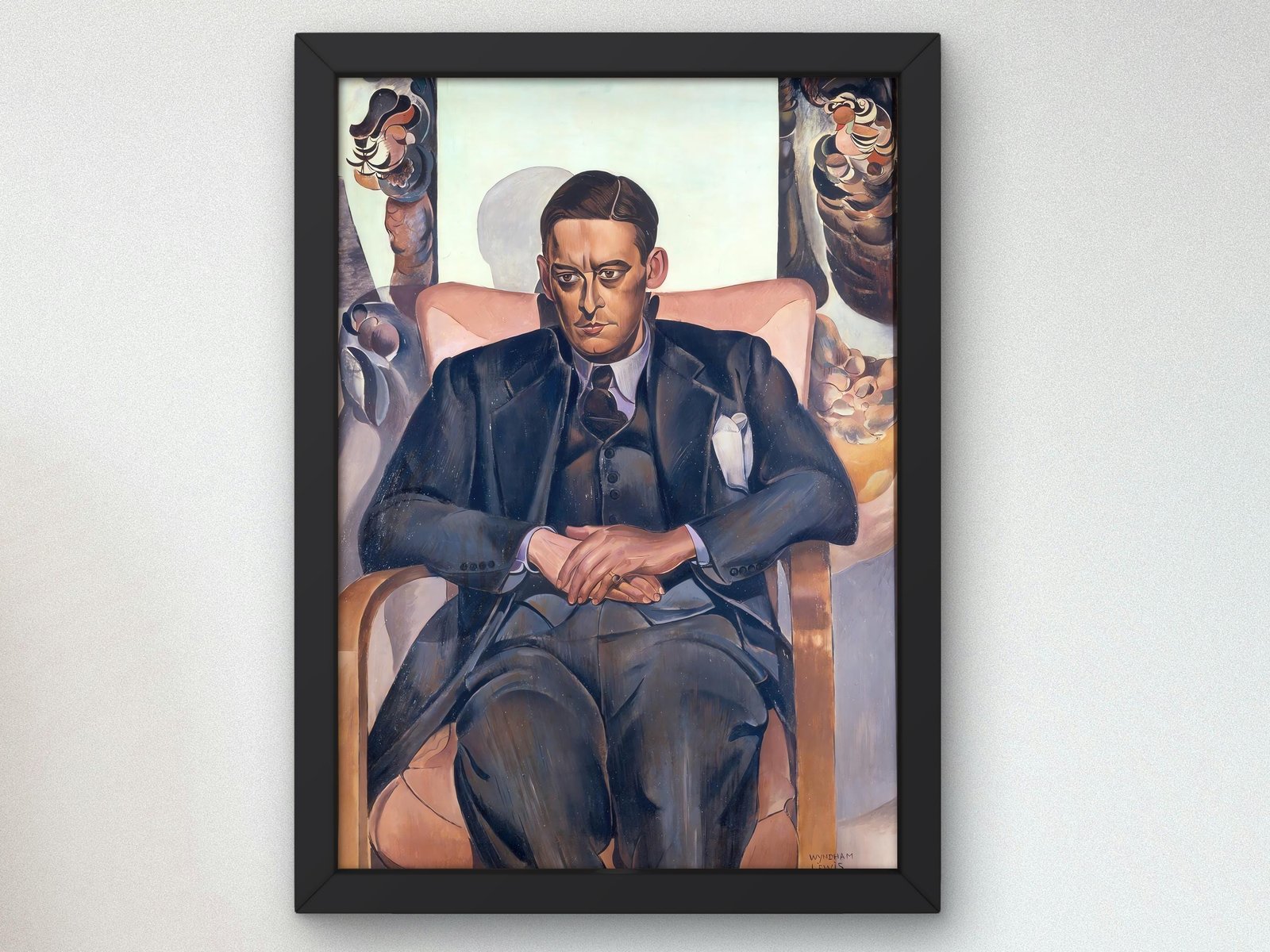 Portrait of T.S. Eliot by Wyndham Lewis, 1938, Art Deco and American Modernism, fine art print