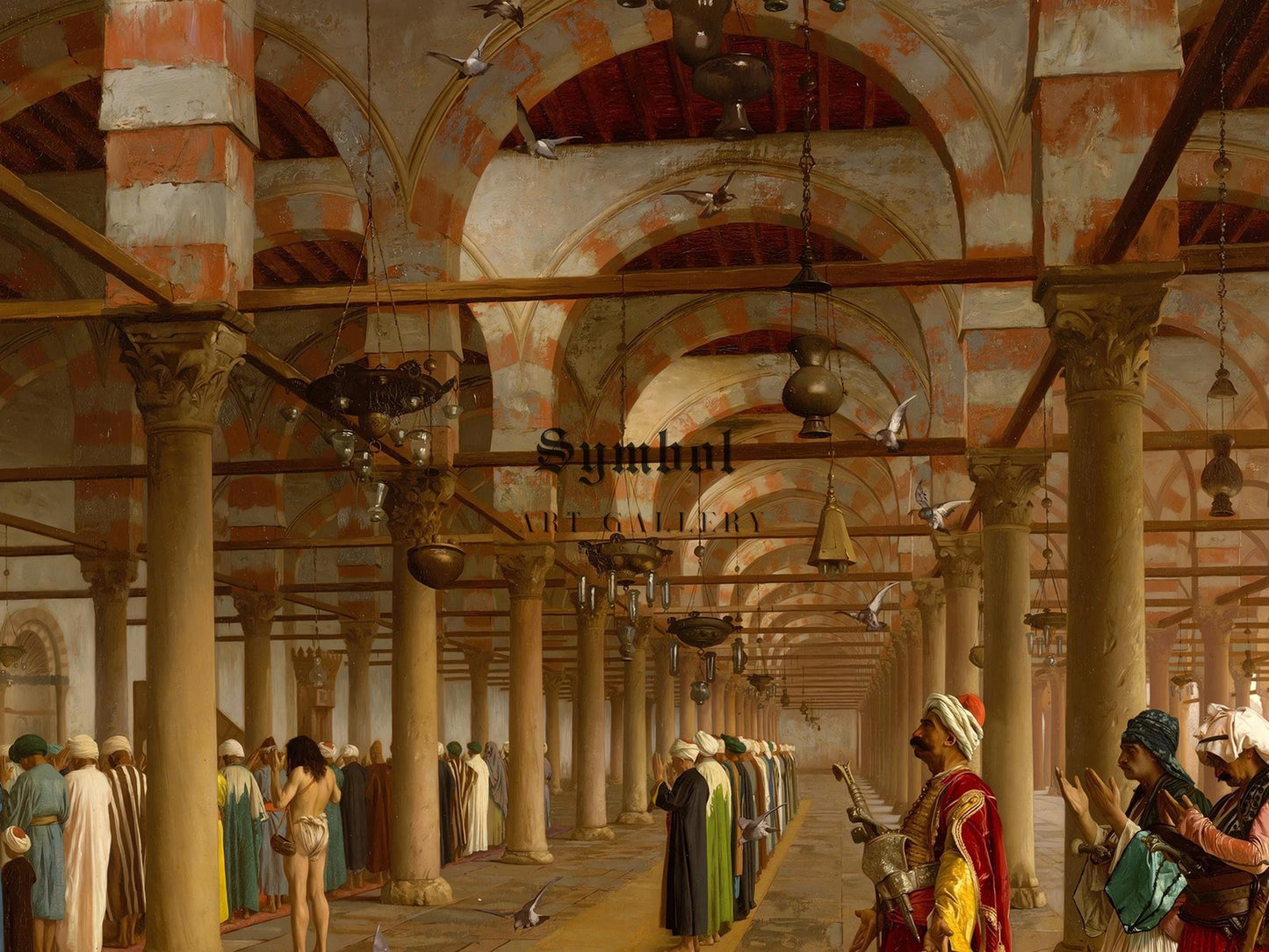 Prayer in the Mosque by Jean-Léon Gérôme, 1871, Orientalism and Exoticism, fine art print