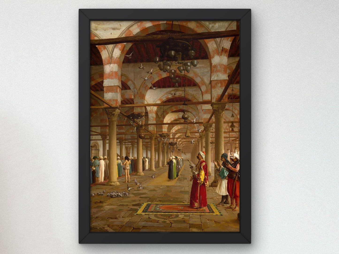Prayer in the Mosque by Jean-Léon Gérôme, 1871, Orientalism and Exoticism, fine art print
