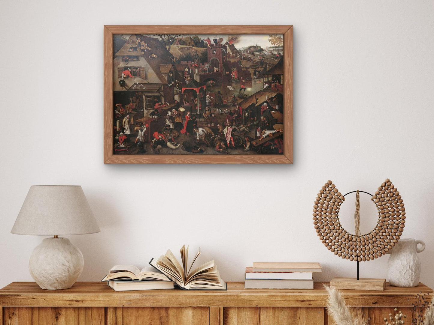 Proverbios flamencos by Pieter Brueghel the Younger, 1610, Baroque and Chiaroscuro, fine art print