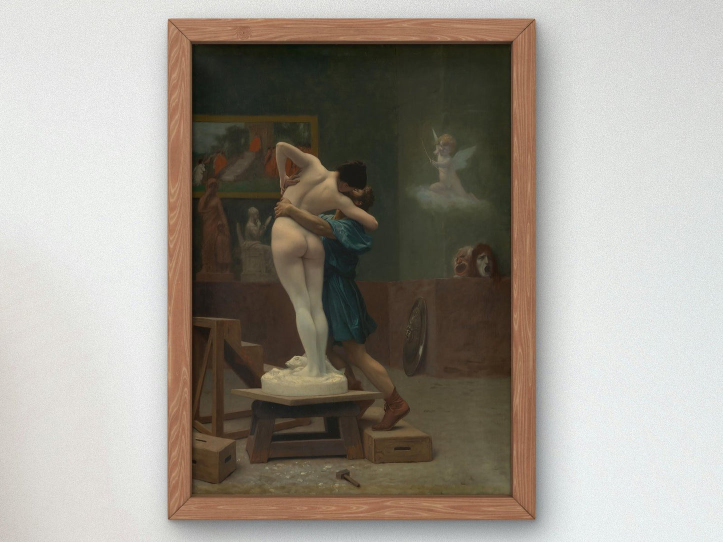 Pygmalion and Galatea by Jean-Léon Gérôme, 1890, Mythology and Allegory, fine art print