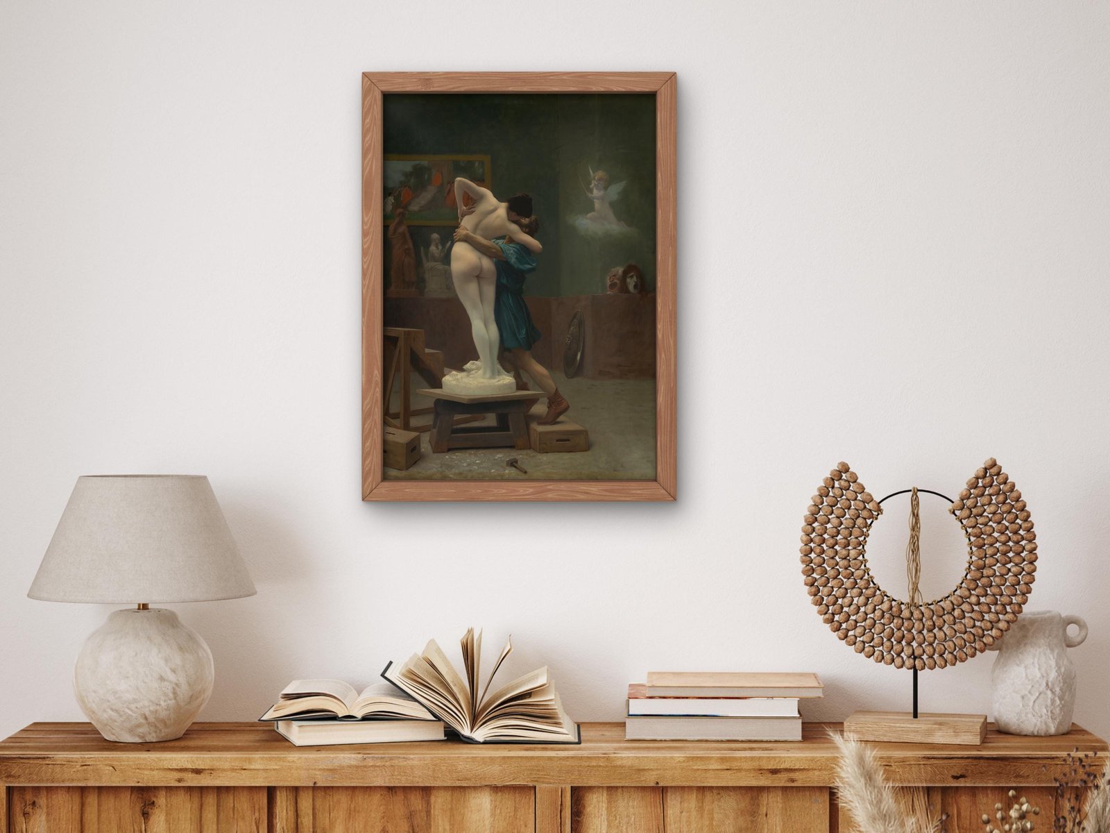 Pygmalion and Galatea by Jean-Léon Gérôme, 1890, Mythology and Allegory, fine art print