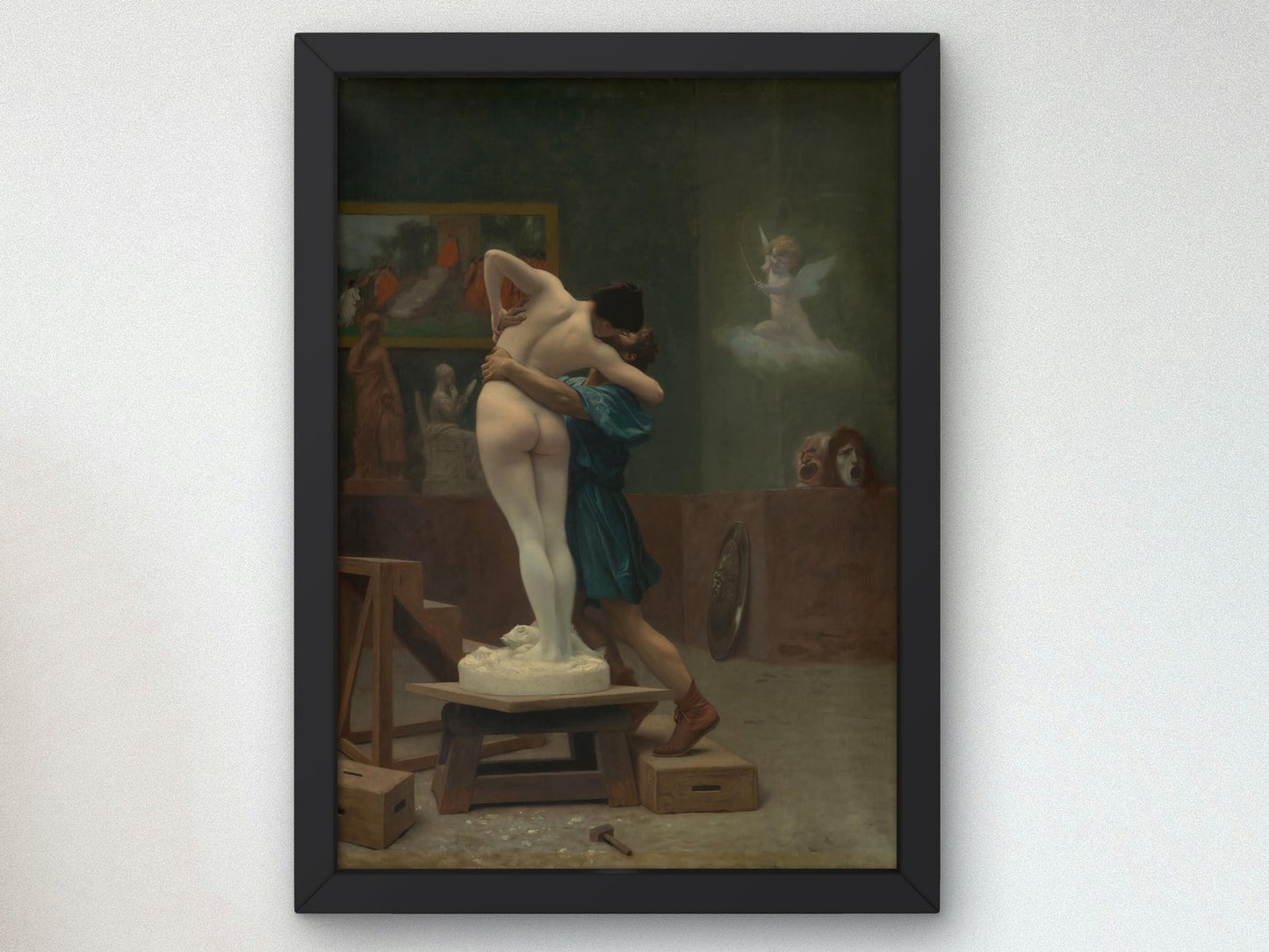 Pygmalion and Galatea by Jean-Léon Gérôme, 1890, Mythology and Allegory, fine art print
