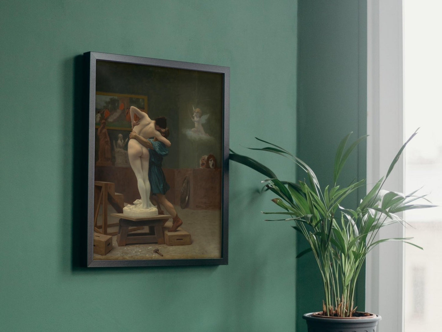Pygmalion and Galatea by Jean-Léon Gérôme, 1890, Mythology and Allegory, fine art print
