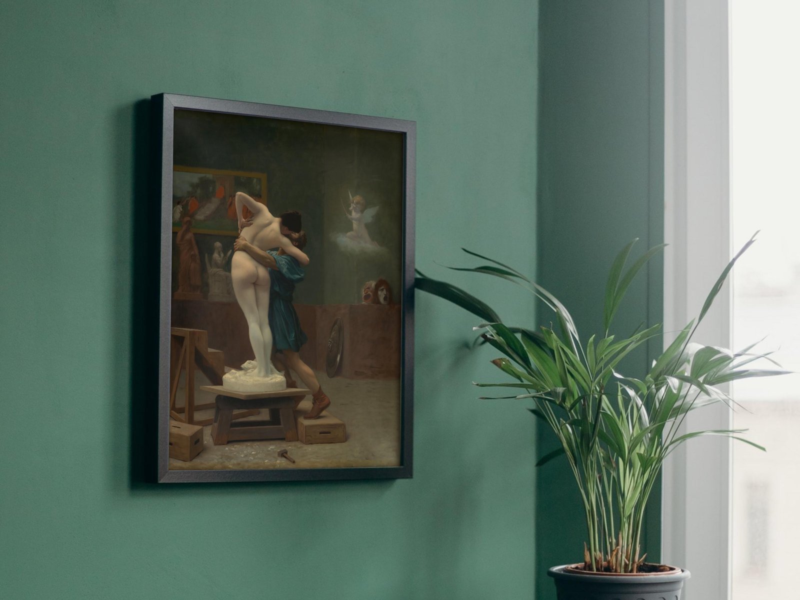 Pygmalion and Galatea by Jean-Léon Gérôme, 1890, Mythology and Allegory, fine art print