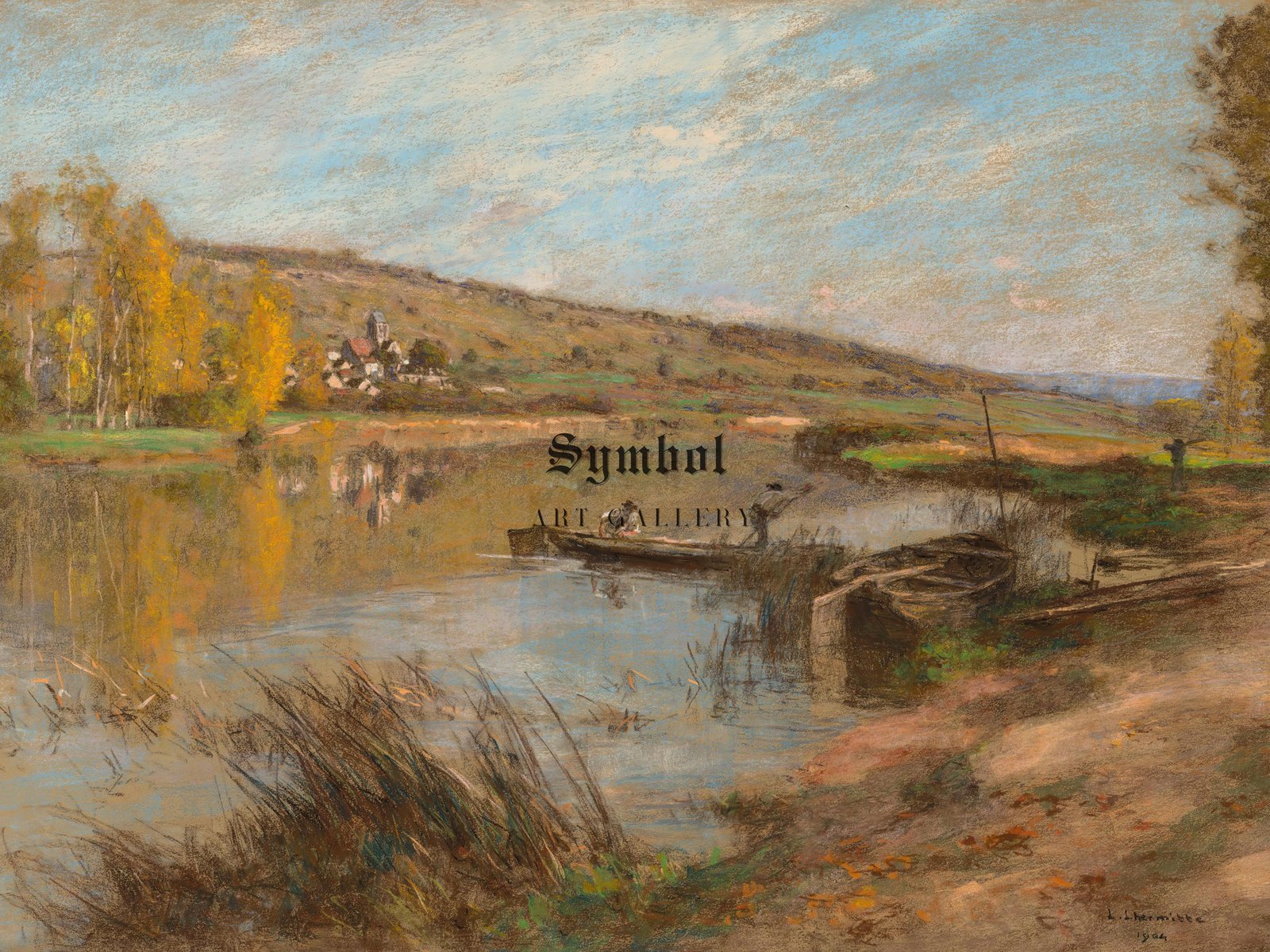 Quai au Sable Charteves by Léon Augustin Lhermitte, 1904, Realism and Naturalism, fine art print